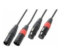 PD Connex Câble Audio Cordon 2x XLR Mâle - 2x XLR Femelle - 3m G