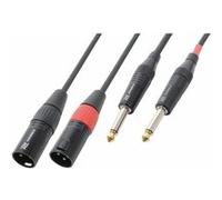 PD Connex Câble Audio Cordon Convertisseur 2x XLR Mâle - 2x 6,3 Mono - 0,2m G