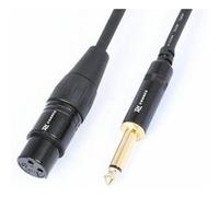 PD Connex Câble Audio Cordon Convertisseur XLR Femelle - 6,3m Jack Mâle - 0,15m Noir