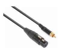 PD Connex Câble Audio Cordon Convertisseur XLR Femelle - RCA Mâle - 0,15m Noir