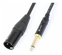 PD Connex Câble Audio Cordon Convertisseur XLR Mâle / Jack Mâle 6,35 mm - 15 cm Noir G