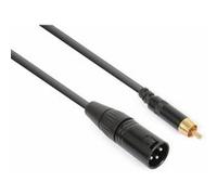 PD Connex Câble Audio Cordon Convertisseur XLR Mâle - RCA Mâle - 0,15m Noir G