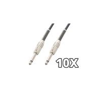 PD Connex Câble audio cordon guitare 10 x 3m jack 6,35 mâle mono jack 6,35 mâle mono