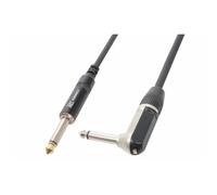 PD Connex Câble Audio Cordon Guitare Jack 6,35 Mâle Mono/Jack 6,35 Mâle Mono Coudé - 6m - Idéal pour Relier votre Table de Mixage, vos Enceintes, Guitares…