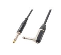 PD Connex Câble Audio Cordon Guitare Jack 6,35 Mâle Mono/Jack 6,35 Mâle Mono Coudé - 6m - Idéal pour Relier votre Table de Mixage, vos Enceintes, Guitares…