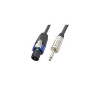 Cordon haut-parleur 5 m Speakon type NL2 - Jack 6,35 1/4" câble HP 2 x 1,5 mm²