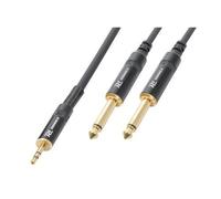 PD Connex Câble Audio Cordon Jack 3,5 Mâle Stéréo/2x Jack 6,35 Mono - 6m