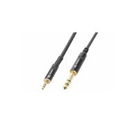 PD Connex Câble Audio Cordon Jack 3,5 Mâle Stéréo/Jack 6,5 Mâle Stéréo - 1,5m