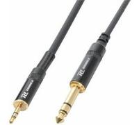 PD Connex Câble Audio Cordon Jack 3,5 Mâle Stéréo/Jack 6,5 Mâle Stéréo - 1,5m Noir