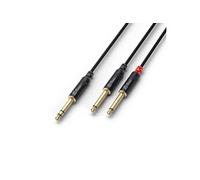 PD Connex Câble Audio Cordon Jack 6,35 Mâle Stéréo/2x Jack 6,35 Mâle - 1,5m