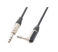 PD Connex Câble Audio Cordon Jack 6,35 Mâle Stéréo/Jack 6,35 Mâle Stéréo Coudé - 3m