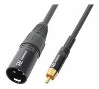 Power Dynamics PD Connex Câble Audio Cordon XLR Mâle - RCA Mâle - 3m - Idéal pour Relier vos Enceintes de Sonorisation