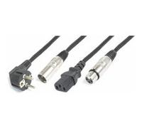 PD Connex Câble Lumière Combiné shuko - XLR M/IEC F - XLR F - 10m