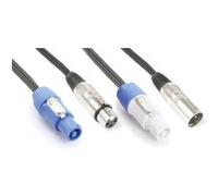 PD Connex CX06-2 - Câble Combiné DMX Alimentation - XLR et PowerCon - 2m Noir