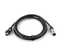 PD Connex CX109-3 Câble DMX Mâle/Femelle Étanche IP65 XLR 5 Broches 3m Noir