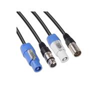 PD Connex CX11 - Cable Combiné PowerConnector + XLR 5 broches - 2 m - Connexion Alimentation & Signal DMX