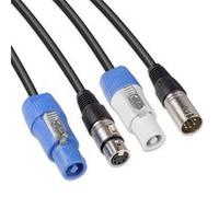 PD Connex CX11 - Cable Combiné PowerConnector + XLR 5 broches - 5 m - Connexion Alimentation & Signal DMX