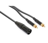 PD Connex CX58-3 Câble haut-parleur 3 mètres - Noir, sortie XLR mâle, 2 sorties RCA mono