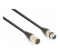 PD Connex DMX Cordon DMX 5-pin XLR Mâle/XLR Femelle - 1,5m Noir G