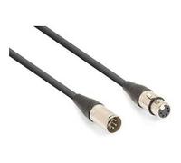 PD Connex DMX Cordon DMX 5-pin XLR Mâle/XLR Femelle - 6m Noir