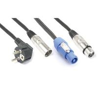 BEAMZ PRO - CX08-10 - Cordon combiné DMX Power Schuko