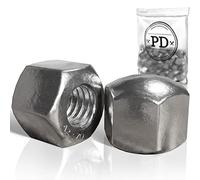 PD® Ecrou Borgne Inox M8 (DIN 917) | Ecrous Borgne Hexagonal en Acier Inoxydable A2 V2A | Ecrou Inox pour Vis, Boulons Filetés & Tiges Filetées | Ecrous Capuchons de protection | 25 pièces