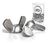 PD Lot de 5 écrous papillon M10 (DIN 315) - En acier inoxydable A2 V2A de qualité supérieure - Pour une utilisation universelle