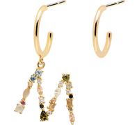 PD PAOLA Boucles d’oreilles puces Argent 925 Lettre plaquée or M réf. AR01-263-U