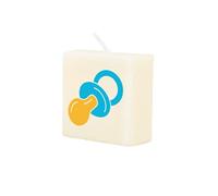 PD-Party 7040053 Bougie Lettre | Fête | Décorations | Ambiance - Baby Boy, Crème/Noir, 4cm Longueur x 4cm Largeur x 2cm Hauteur
