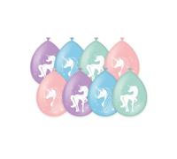 PD-Party : 8 pièces de ballons licorne - ballons pour l'anniversaire - complément parfait à l'anniversaire de la licorne - décoration de fête licorne pour garçons et filles - 30 x 30 x 30 cm