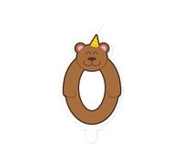 PD-Party - Bougies d'anniversaire pour gâteaux - 1 pièce - Décoration d'anniversaire - Bougies de gâteau de la jungle pour les anniversaires - Bougie numérotée - Taille 5,5 x 9 cm - Numéro 0