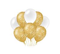 PD-Party- Party Balloons, 7023410, Or/Blanc, 30cm