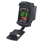 PD QC USB Car Charger - Fast Charging USB Adapter, Power Meter Converter, Quick Charge Device for Phones Tablets Laptops | Car Charger for Camper Convertible Truck ATV Travel Vehicle Charging Use