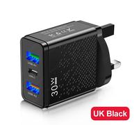 Pd Usb Chargeur Charge Rapide 3.0 30W Téléphones Rapides Adaptateur De Chargeur Pour Iphone Samsung Huawei Xiaomi 3 Ports Ue/Us Prise Adaptateur Mural