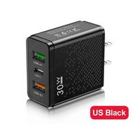 Pd Usb Chargeur Charge Rapide 3.0 30W Téléphones Rapides Adaptateur De Chargeur Pour Iphone Samsung Huawei Xiaomi 3 Ports Ue/Us Prise Adaptateur Mural