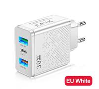 Pd Usb Chargeur Charge Rapide 3.0 30W Téléphones Rapides Adaptateur De Chargeur Pour Iphone Samsung Huawei Xiaomi 3 Ports Ue/Us Prise Adaptateur Mural