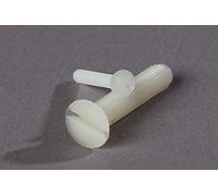 PD® Vis à tête fraisée M5 x 40 mm avec fente (DIN 963 / ISO 2009) - Vis à tête fraisée en nylon PA - Vis en plastique découpables - Lot de 24