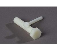 PD® Vis Plastique M10 x 50 mm (DIN 933 / ISO 4017) | Boulon Hexagonal en PA Nylon | Blanc à 6 Pans Avec Filetage Métrique ISO Complet | Usage Multiple | 12 Pièces