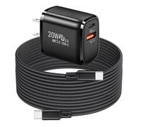 PD20W Chargeur rapide USB C compatible avec Meta Quest 3S - Double port USB + adaptateur de type C avec câble de charge C vers C de 2 m pour casques Oculus Quest 3 2 VR