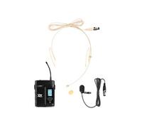 Power Dynamics PD220BP Émetteur de Poche Sans Fil UHF avec Micro Casque et Micro Cravate - 160 Canaux, Écran Affichage LCD, Un Système Idéal pour les Conférences de Presse, Présentations, Vidéos