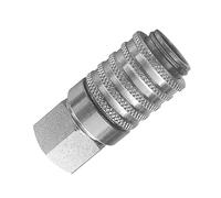 PD242 Series PD Raccord de test en acier et mesure de la pression à connexion rapide, avec filetage de tuyau femelle, taille du corps 0,3 cm, taille du filetage 1/4"-18 NPTF, longueur 5,4 cm