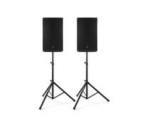 Power Dynamics PD415A Kit Sono DJ avec Pieds - 2800W, Amplificateur et Enceintes Haut de Gamme, Idéal pour Les Professionnels de l'Animation