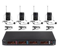 PD504B Set micro sans fil UHF 4 x 50 canaux avec 4 émetteurs de poche