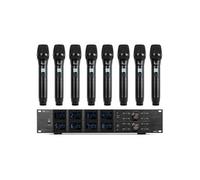 Power Dynamics PD528 Système de Microphones UHF avec 8 Micros Main Sans Fil - 100 Canaux