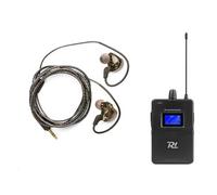 Power Dynamics PD810R Récepteur BodyPack sans fil UHF avec écouteurs pour Système In Ear Monitor PD810 Noir