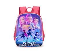 Pdaidou Kpop De-Mon H-Hunters Backpack Sac À Dos D'école Pour Enfants, Motif Animé 3D Joli Cartable Pour Filles Et Garçons Sac À Bandoulière Léger Avec Compartiments Pour La Maternelle-Pink&B