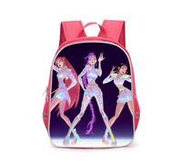Pdaidou Kpop De-Mon H-Hunters Backpack Sac À Dos D'école Pour Enfants, Motif Animé 3D Joli Cartable Pour Filles Et Garçons Sac À Bandoulière Léger Avec Compartiments Pour La Maternelle-Pink&F