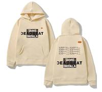 Pdaidou Pull À Capuche Tame Tour Impala 2025 Unisexe Singer Manches Longues Pull À Capuche Fan Hip Hop Street XS-3XL-Khaki||x_s