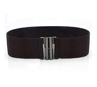PDALKF Ceinture Taille Femme Large Robe élastique Accessoires de Ceinture Stretch élastique Large Corset Ceinture Boucle en métal, Noir