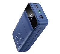 PDBEST 60000mAh Batterie Externe Charge Rapide, 22,5 W Power Bank Chargeur Portable avec Écran LED, 4 Sorties et 2 Entrées Compatibles avec Smartphone, Tablettes, etc Bleu Foncé